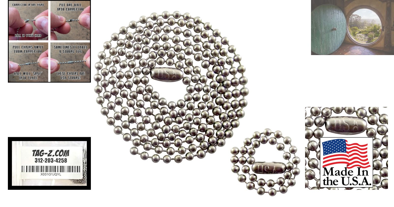Rust-Resistant Stainless Steel Dog Tag Chain Set – Two Lengths, Military Grade