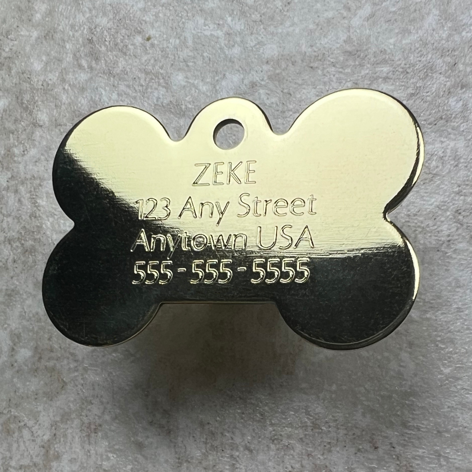 Custom Engraved Dog Tags Personalized Dog Collar Pet Tags Bone Pet ID BRASS BONE