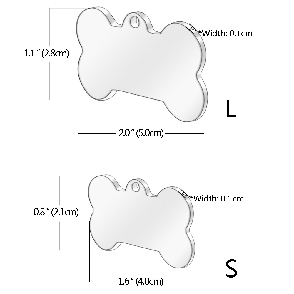 Double Sides Custom Personalized Dog ID Tags Name Phone Address Engrave for FREE