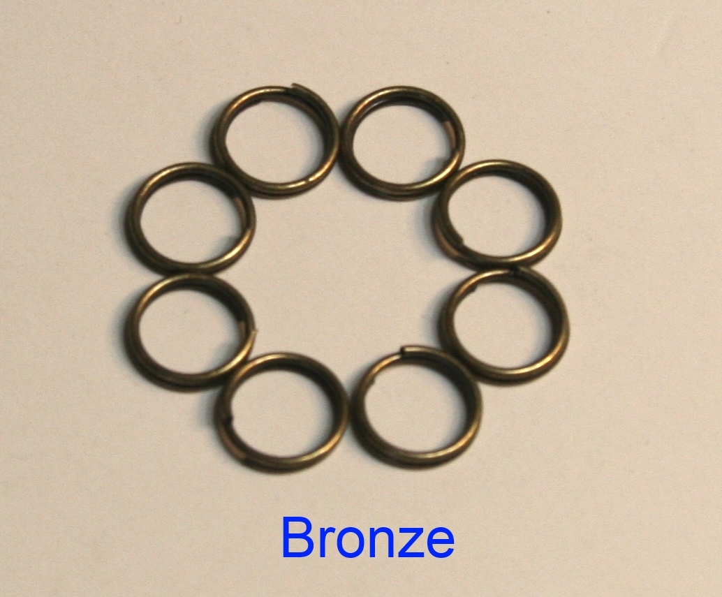 5mm,6mm,7mm,8mm,9mm Split Ring DOUBLE connector 6 Colors