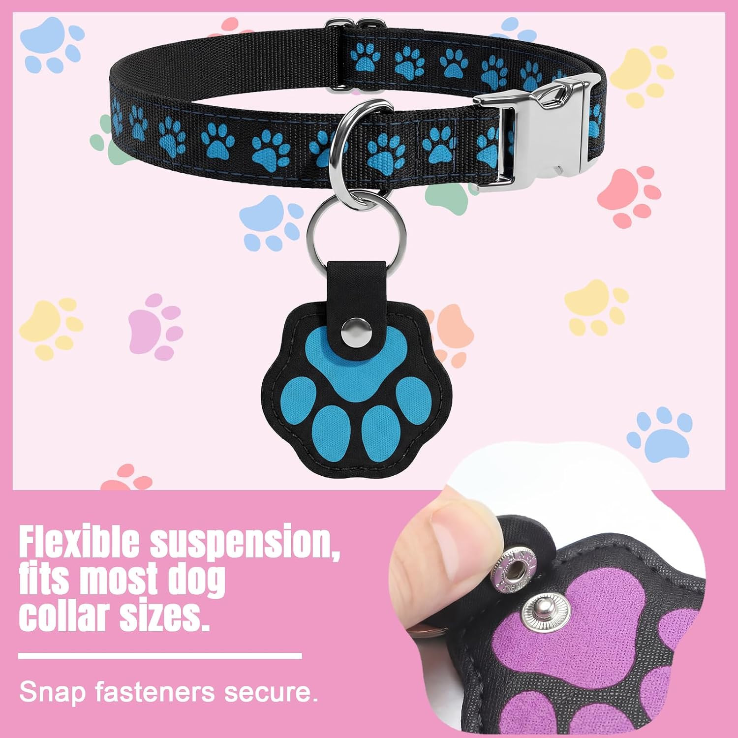 6 Pcs Dog Tag Silencer Dog Tag Cover Portable Pet ID Soundless Silencer Bag Quie