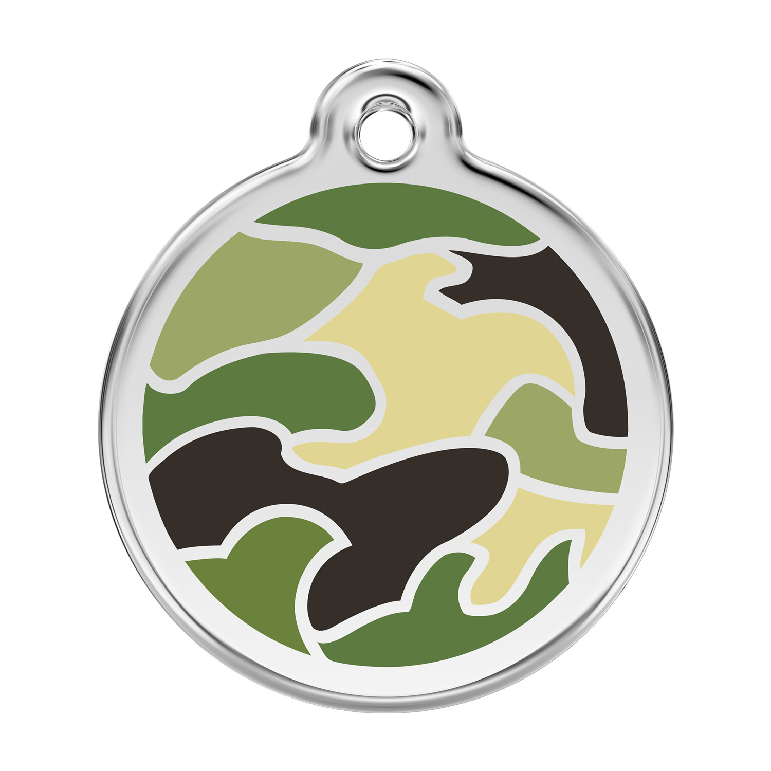 Green Camo Dog Cat Pet ID Tag Charm Personalized Red Dingo – Lifetime Guarantee