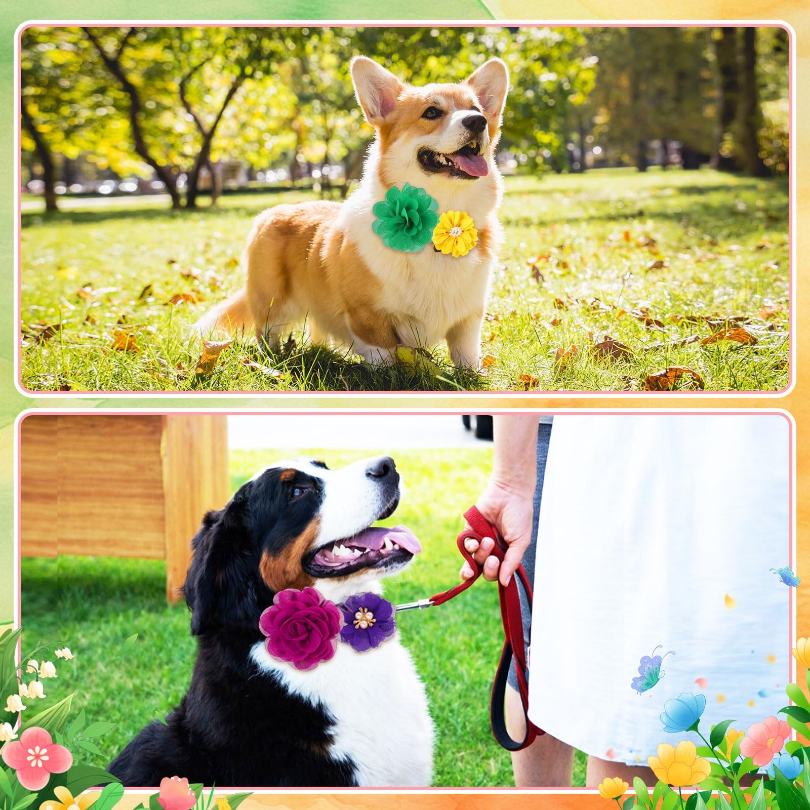 Hoteam 50 Pcs Dog approx. 1.57-3.94 Inches/ 4-10 cm in diameter, Multicolor