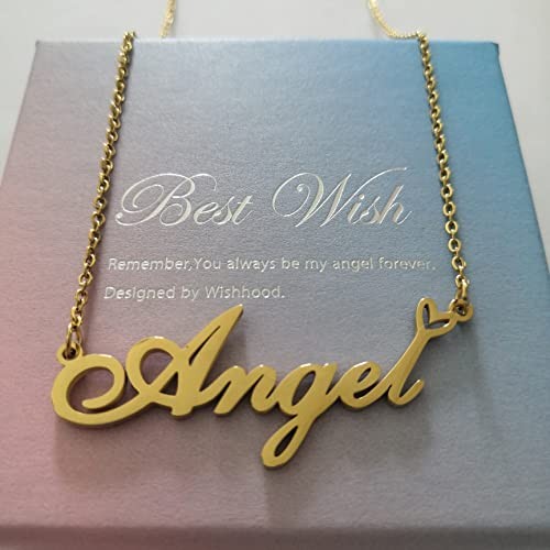 Custom Pendant Name Necklace Customized Personalized Plated Name Briana Gold
