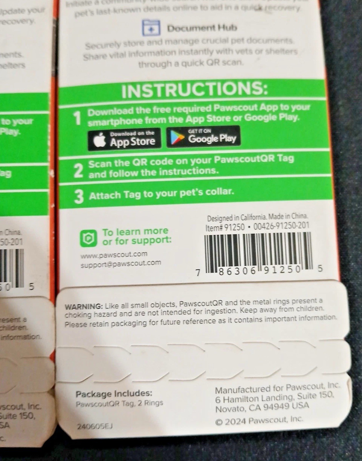 Lot Of 2 Pawscout QR The Smart Pet Tag Finder for Dogs/Cats New Sealed