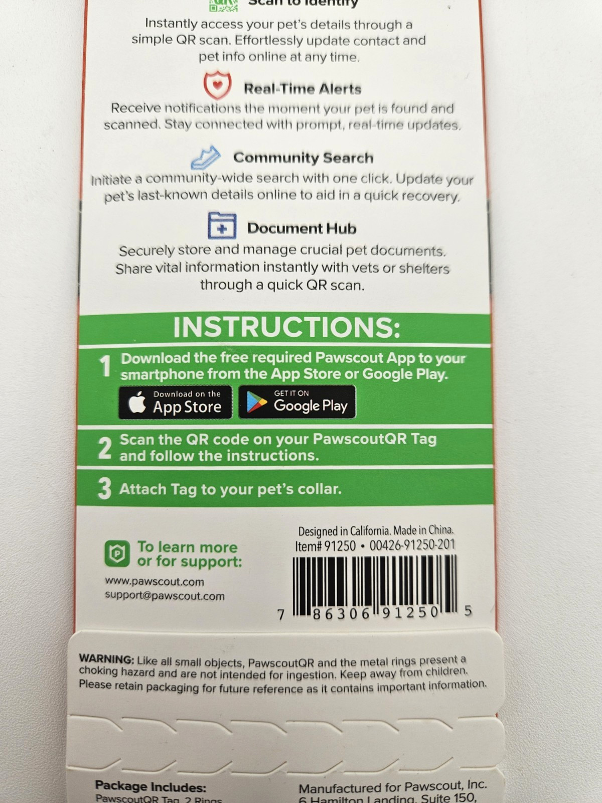 Pawscout QR The Smart Pet Tag Finder for Dogs/Cats Connects To Your Phone