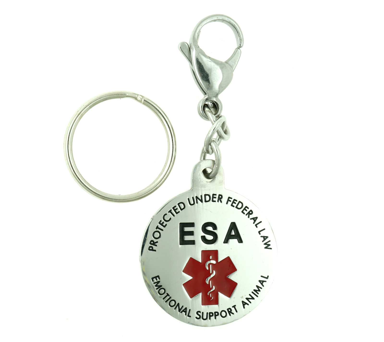 ESA Emotional Support Animal Stainless Steel Dog Cat Pet ID Tag