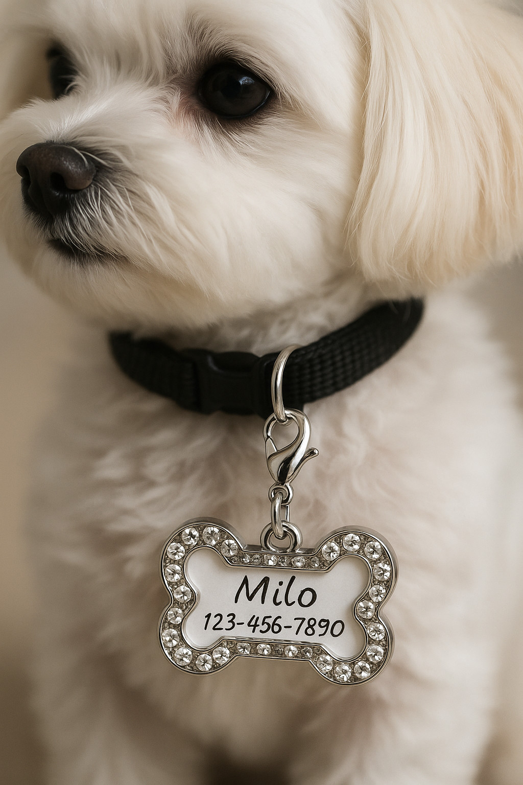 Mini Photo Frame Pet Tag – Writable ID , Keychain, Holiday Gift for Pet Lovers