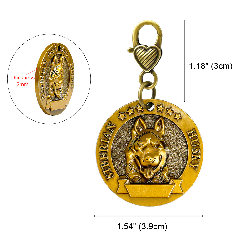 3D Dog ID Tags Engraved Personalized Metal Pet Custom Puppy Cat Name Tags Collar