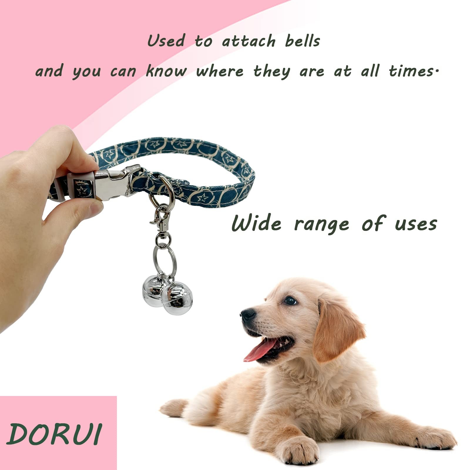Dog Tag Clips 2 pack Easy Change for Pet Tag Quick Clips Small Medium Large D…