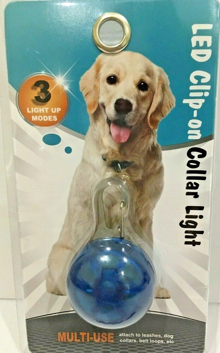 Safty Dog Walker Clip-On LED Light-3 Light Modes-Metal Clip Ring-Night Walker