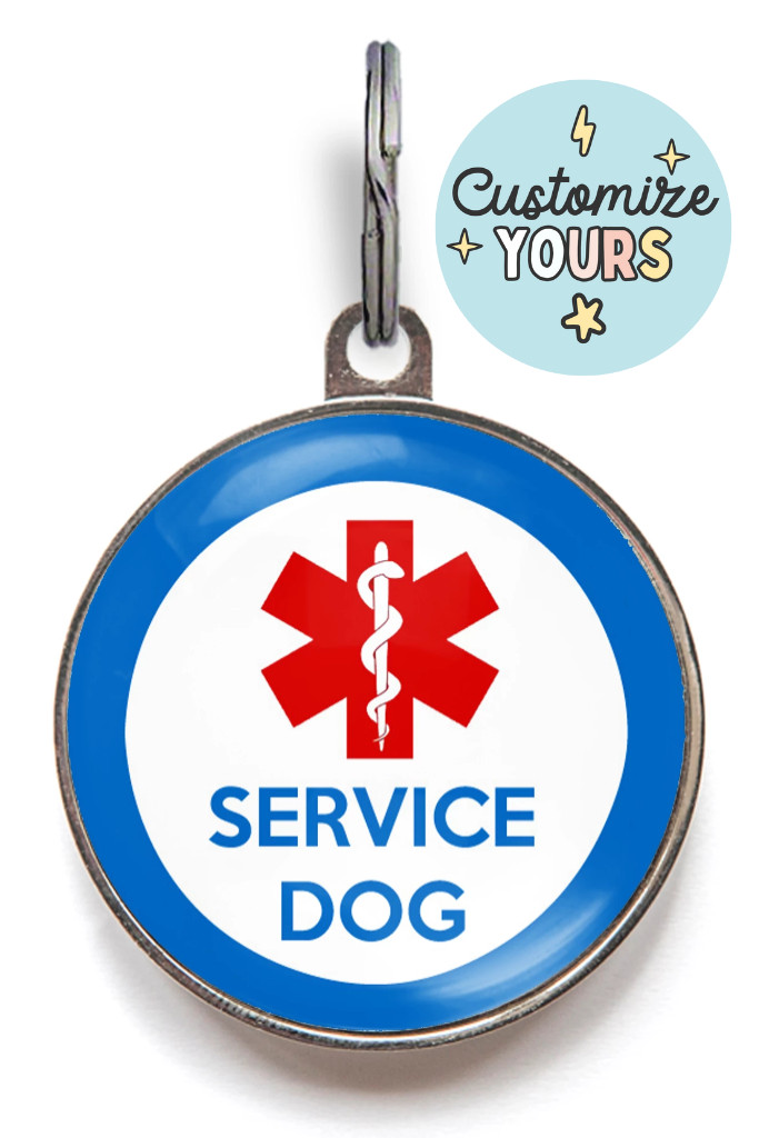 Service Dog Tag – Custom Medical Alert Pet ID for Working Dogs – Waterproof
