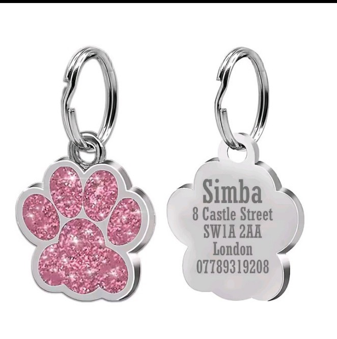 Free Personalized Dog Cat Plate Tags Engraved Puppy Pet ID Name Collar Tag Alloy