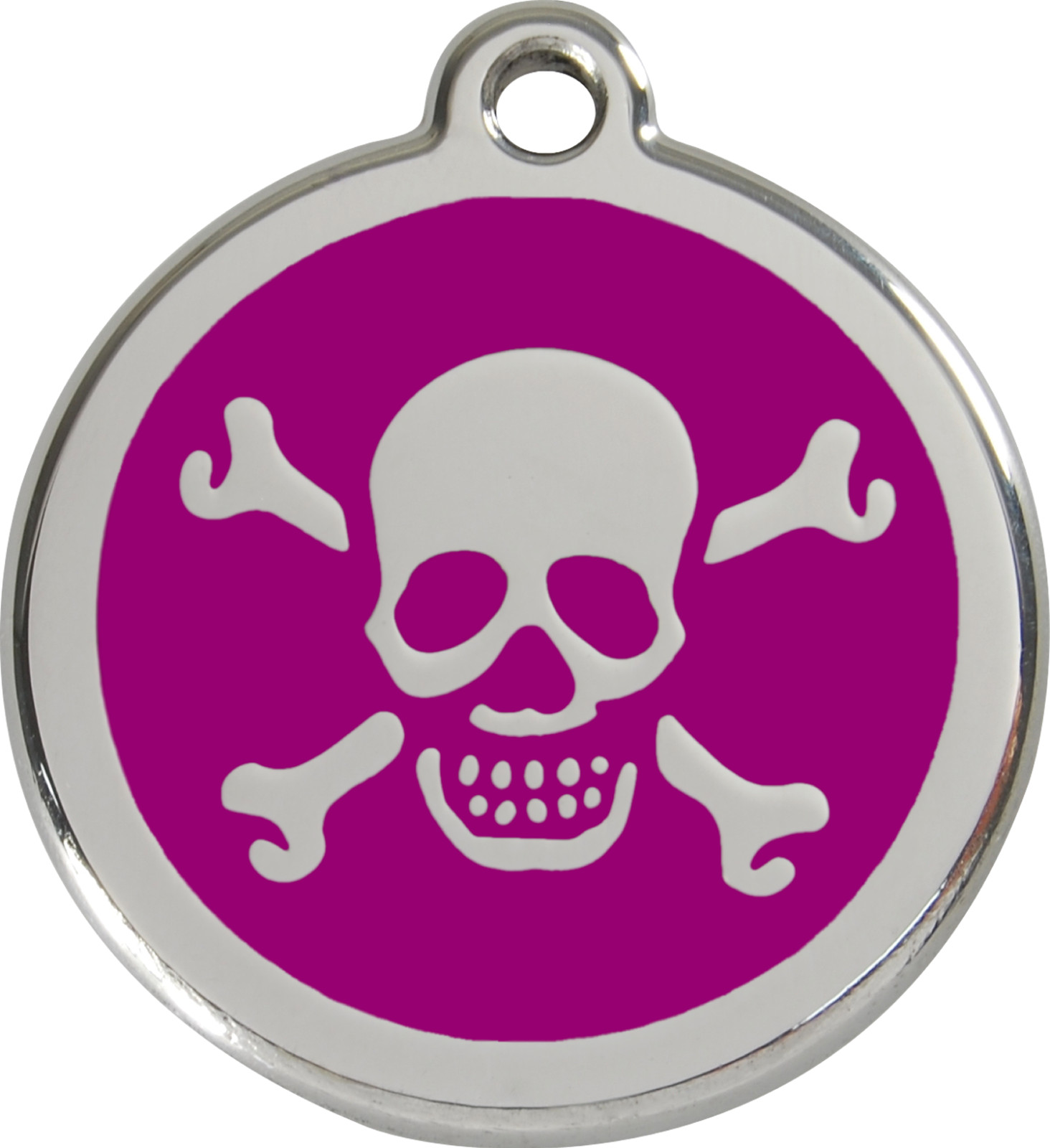 Steel Red Dingo Skull ID Charm Dog Tag Black Purple Blue Green Yellow Red Pink