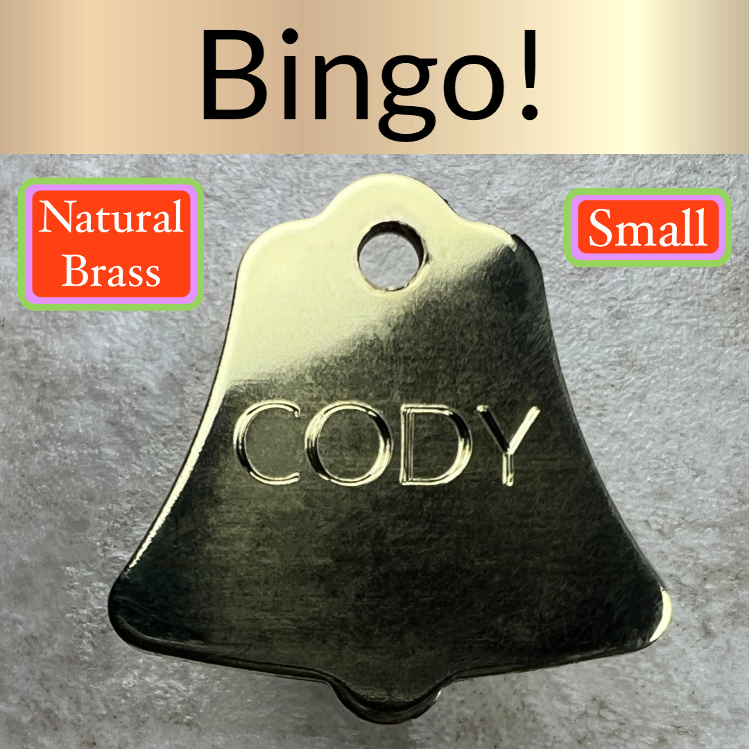 Custom Engraved Dog Tags Personalized Dog Collar Pet Tags Engraved ID BRASS BELL