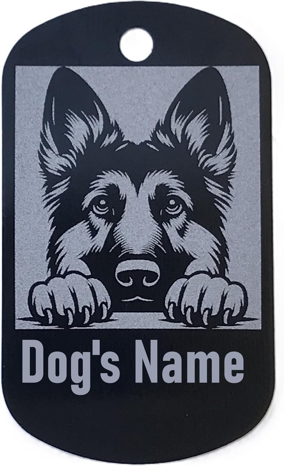 Military Style Customized German Shepherd Dog ID Tag – Name Tag for Pet Collar