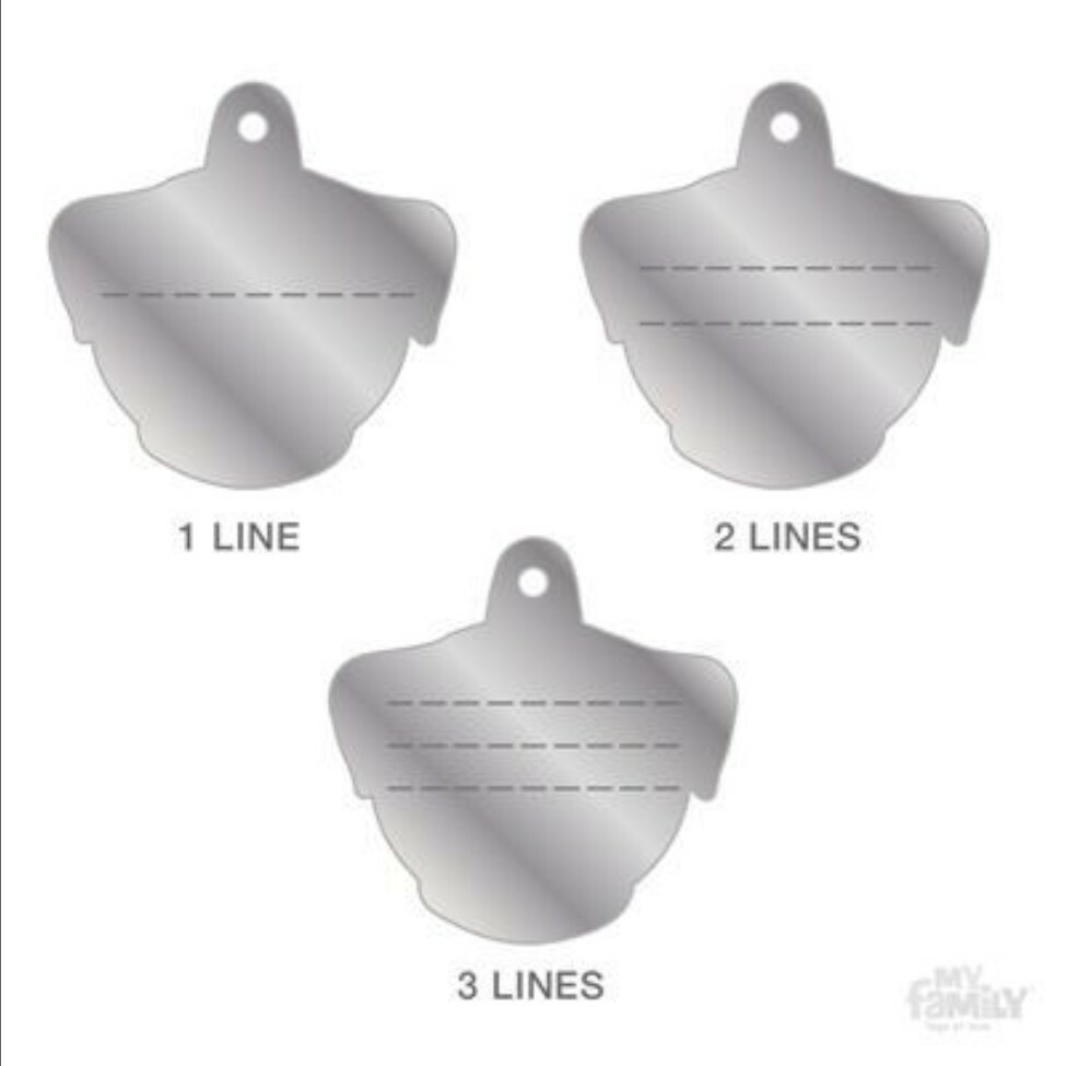 Pug Dog ID Tag (18) – Engraved FREE – Personalised Identity – Charm – Keyring