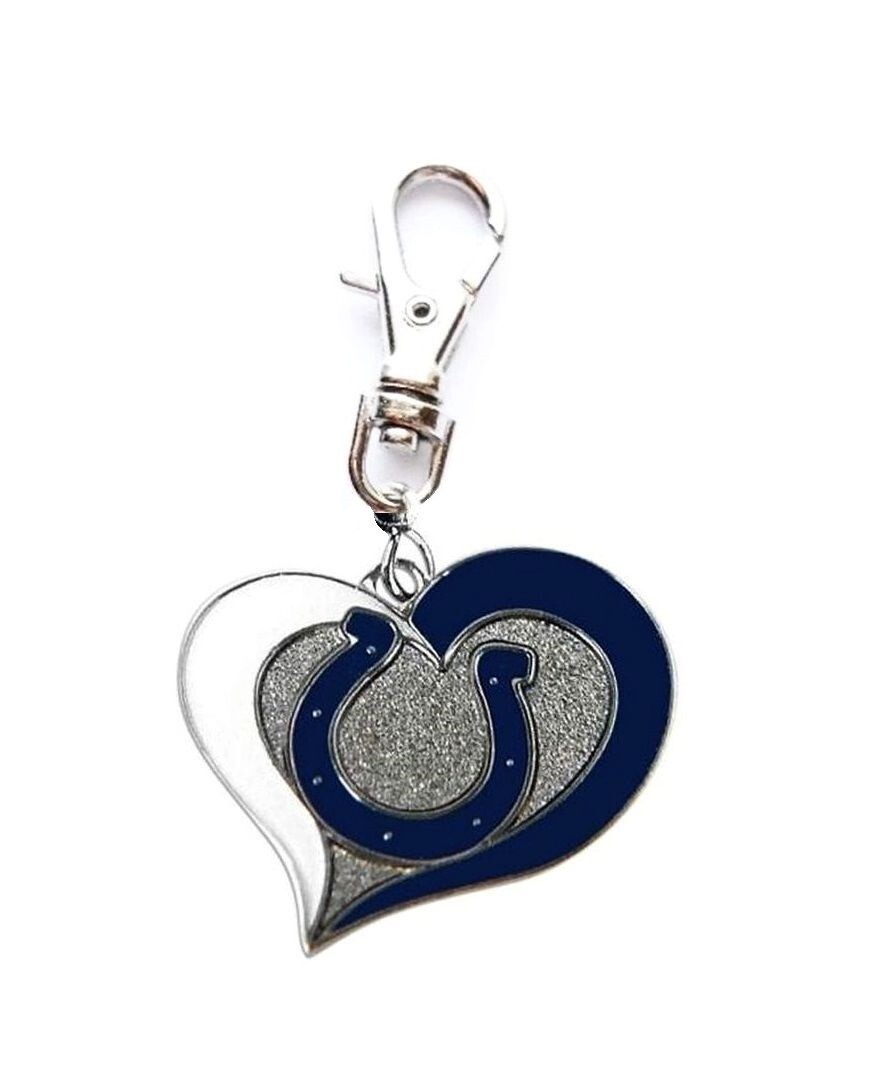 INDIANAPOLIS COLTS CHARM FOOTBALL ZIPPER PULL PURSE WALLET BACKPACK DOG COLLAR