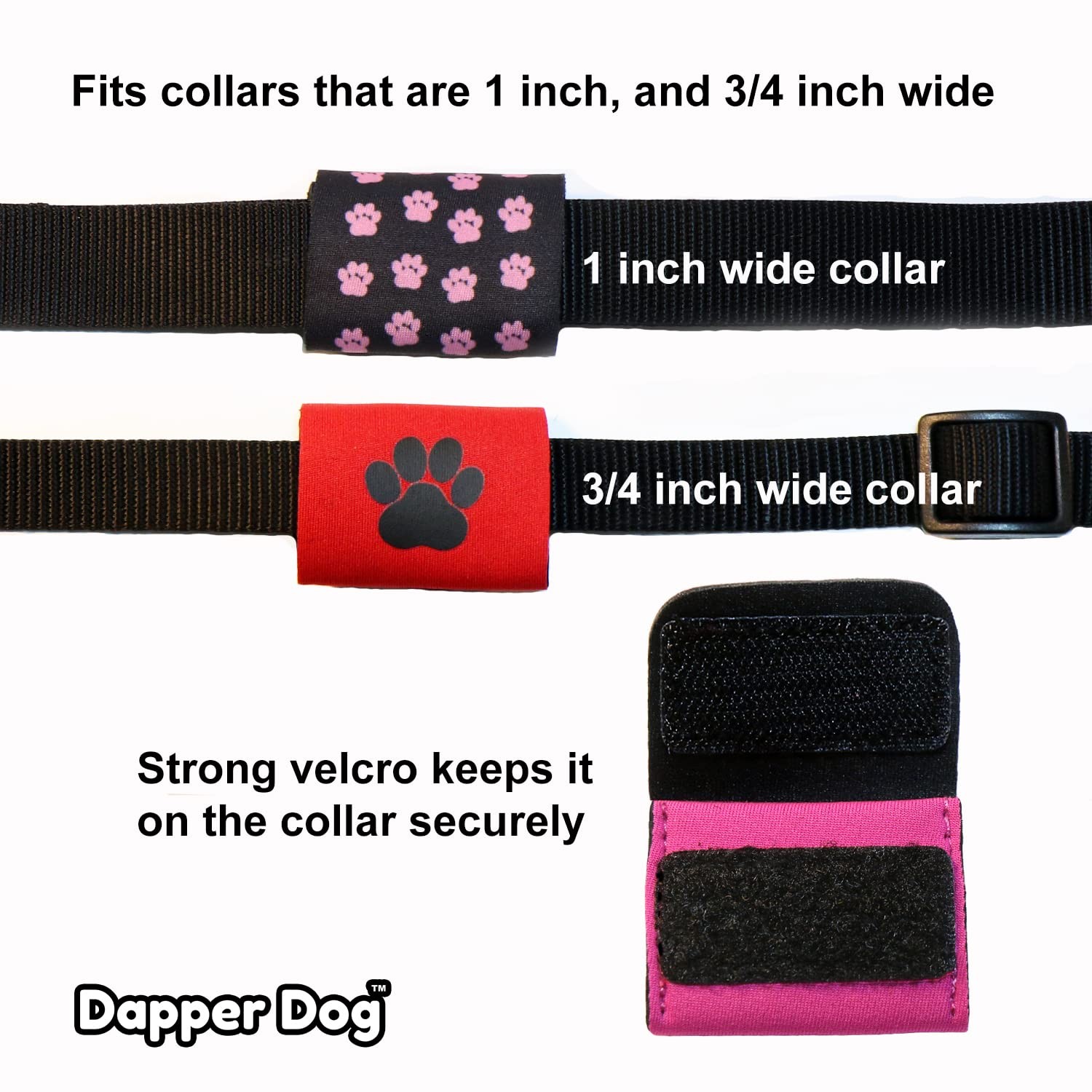 Dapper Dog Pet Tag Silencer and AirTag Holder Black