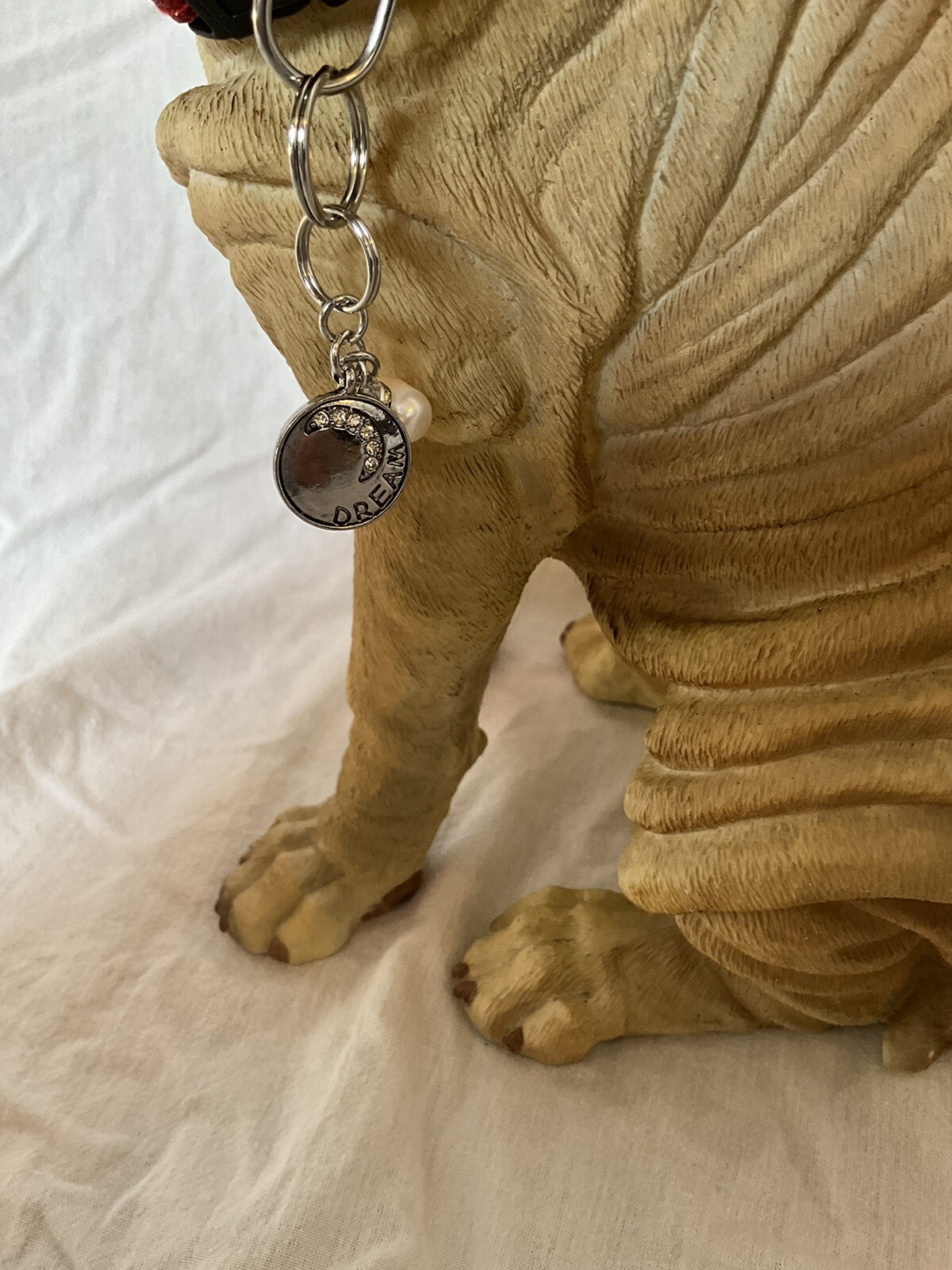 DOG CAT COLLAR JEWELRY FRESH WATER PEARL VINTAGE STYLED HANDMADE ONE OF A KIND