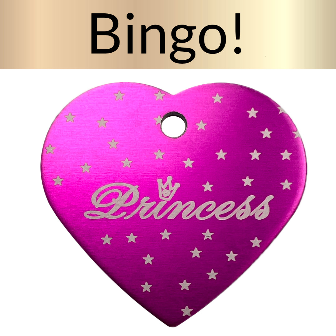 Custom Engraved Dog Tags Personalized Dog Collar Pet Tags Engraved PINK PRINCESS