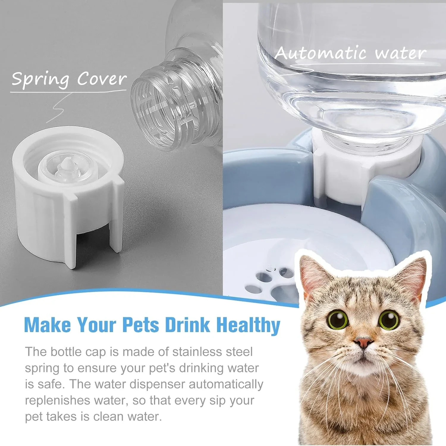 Dog & Cat Food and Water Bowl Set – Light Blue