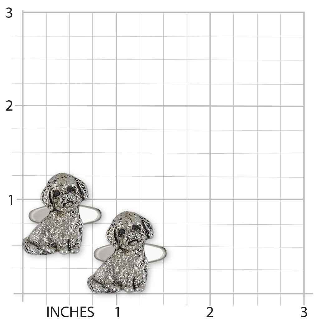 Poochon Cufflinks Sterling Silver Handmade Bichapoo Jewelry PC1-CL