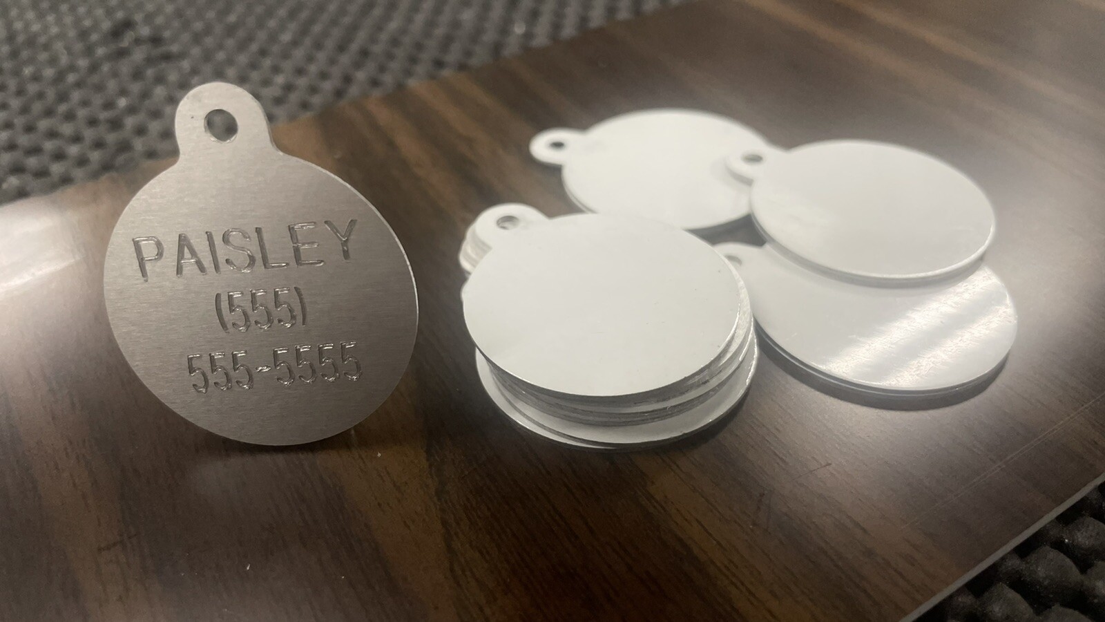 24 Pieces Round Tags Sublimation Dog Tags Blank Round Shape Pet Dog Tag Cat Tag