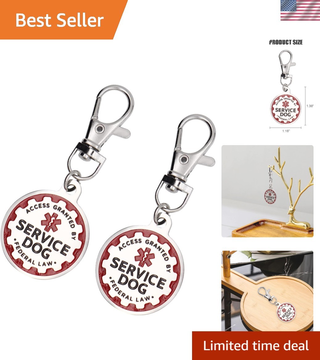 Puppy Service Dog Tag, Double-Sided Emotional Support Animal ESA Red Medical …