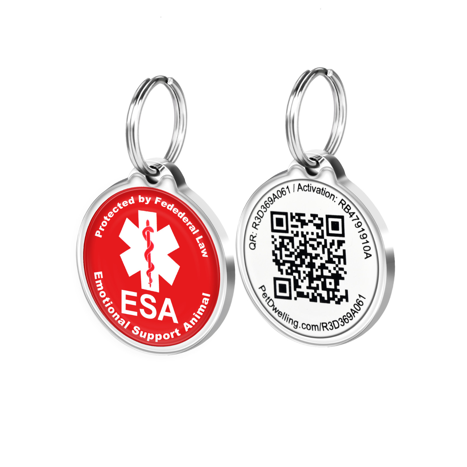 Pet Dwelling Advanced ESA ID Tag – Online Profile – Instant Scan GPS Email Alert