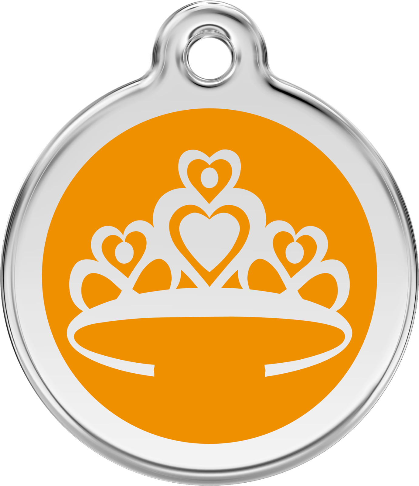 Stainless Steel Red Dingo Crown Dog Tag ID Red Purple Blue Green Pink Yellow