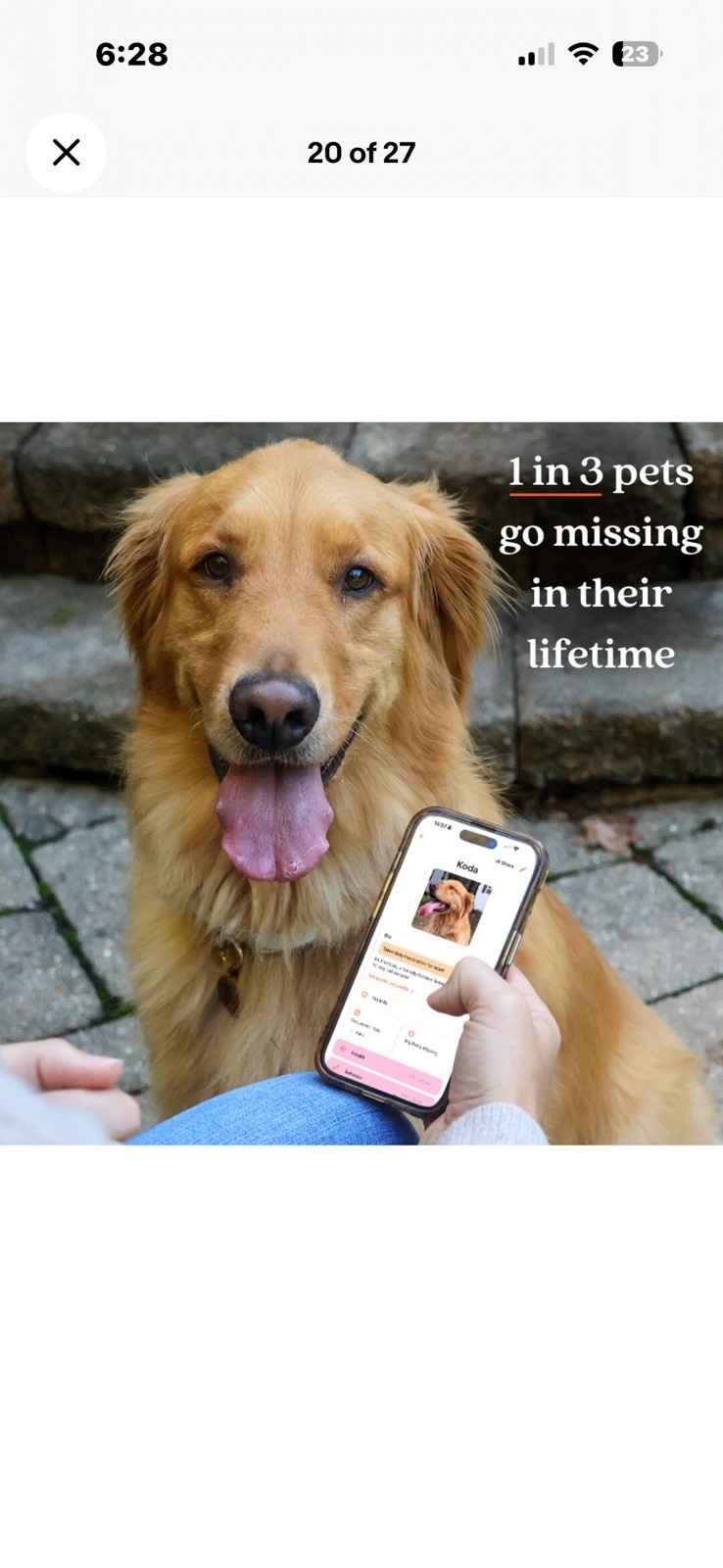 Tailr Smart QR Code Dog Tag, Pet ID Tag with App, Lost Pet Recovery, LARGE