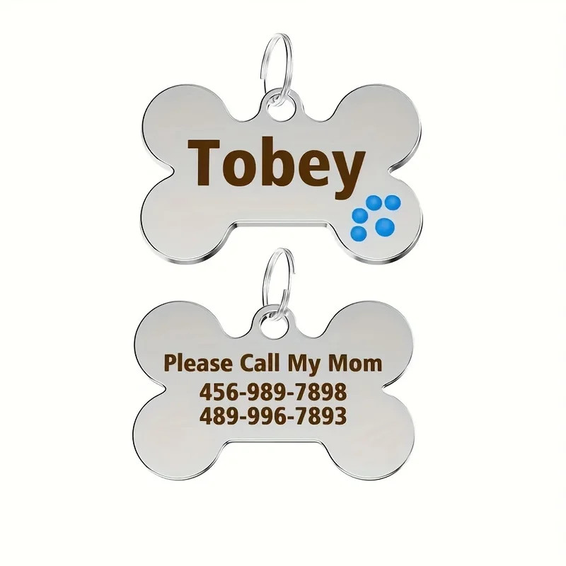 Custom Engraved Zinc Alloy Pet ID Tag Custom Pet Universal Tag Anti-Lost Design