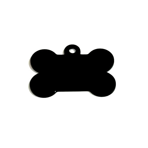 Black Bone Pet Tags Lightweight Metal 1.5″