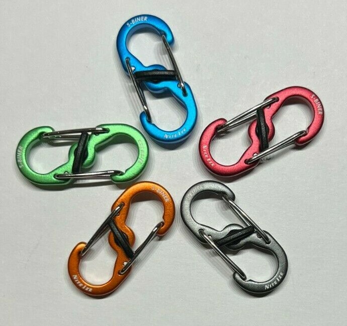 Nite Ize MINI S-BINER® MICROLOCK® ALUMINUM – Choice of 7 COLORS