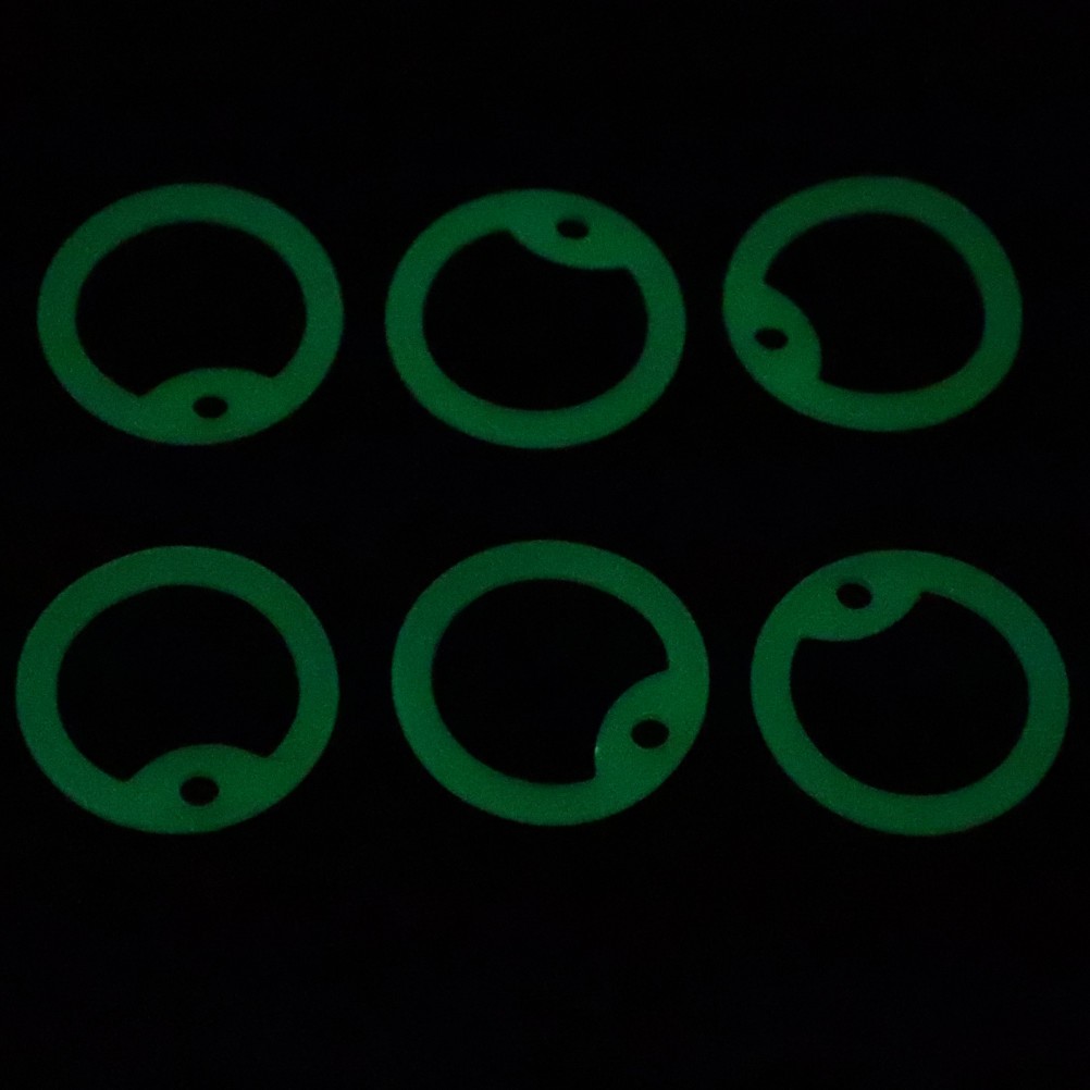 6Pcs Silicone Dog Tag Cases Noise Mufflers Glow in Dark Protective Sleeves