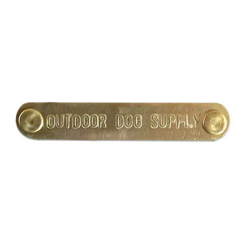 1/2″ Custom Brass Name Plate Engraved Stamped Tag with Rivets for Dog Collars