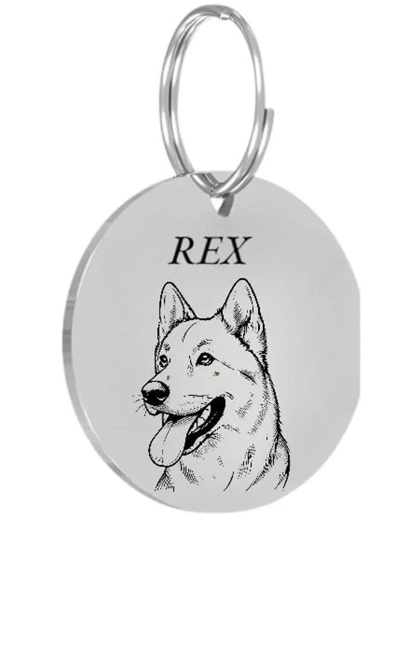 CANAAN DOG Pet ID Tags Dog Tags Personalized Front and Back Engraving…