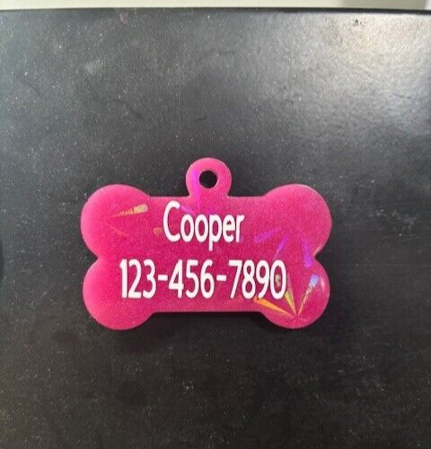 ACRYLIC PET Dog Identification Name Tags-Custom ID Tag or Keychain