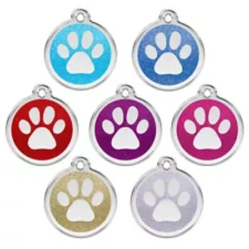 Dog Cat Pet – Red Dingo – Dog ID Tag Charm – Lifetime Guarantee – Glitter Paw
