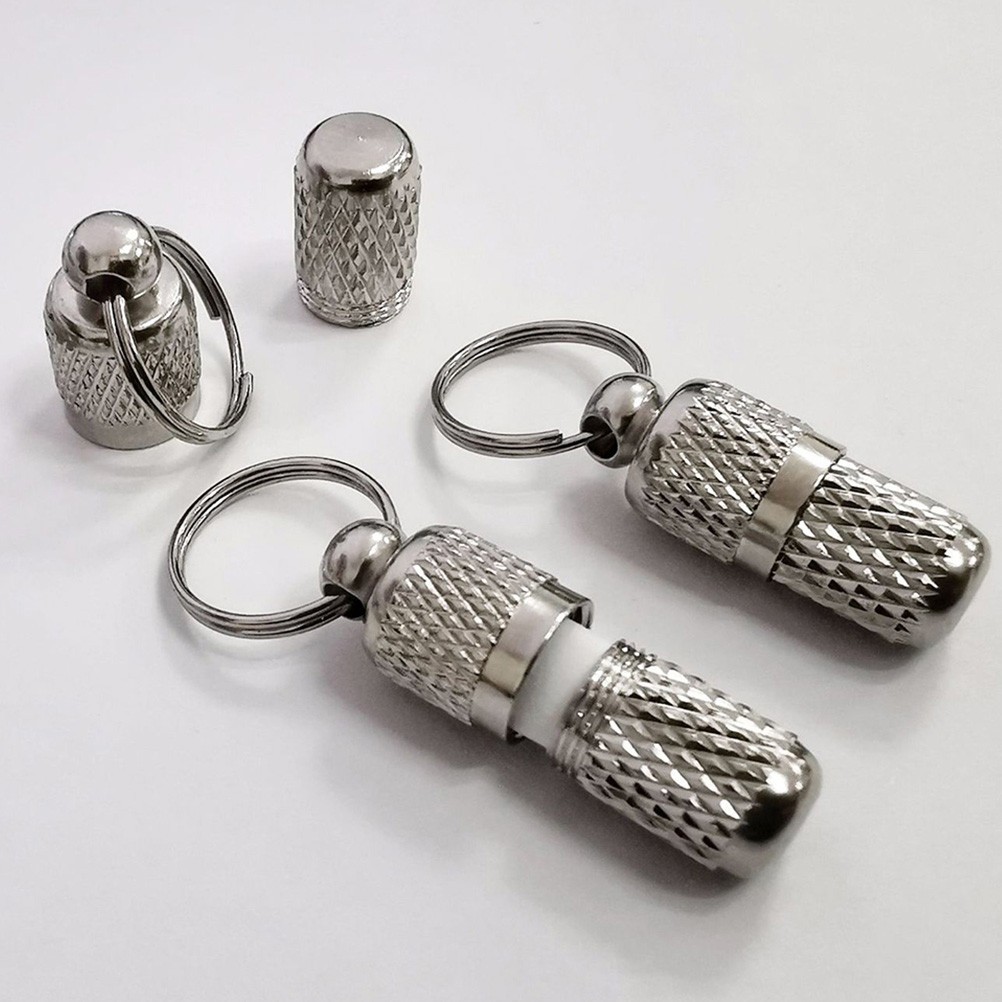6Pcs Reusable Pet Id Tubes Silver Brass Collar Tags for Dog Cat Safety