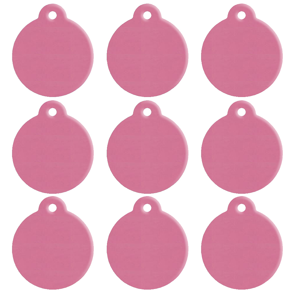 100pcs Whosale Aluminum Blank Dog ID Tags Personalized Round Shape Tag 9 Colors