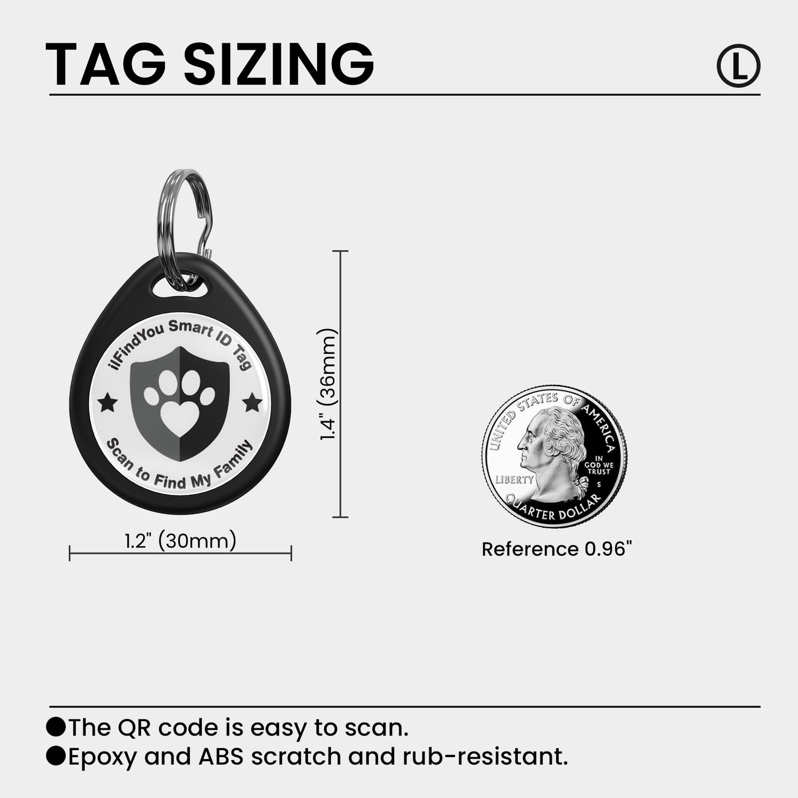 ilFindYou Dog Tags Personalized, QR Code Pet ID Tags for Dog Collar, Online P…