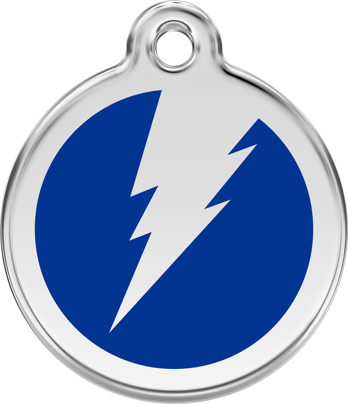 Steel Red Dingo Lightning ID Dog Tag Black Purple Blue Green Yellow Red Pink