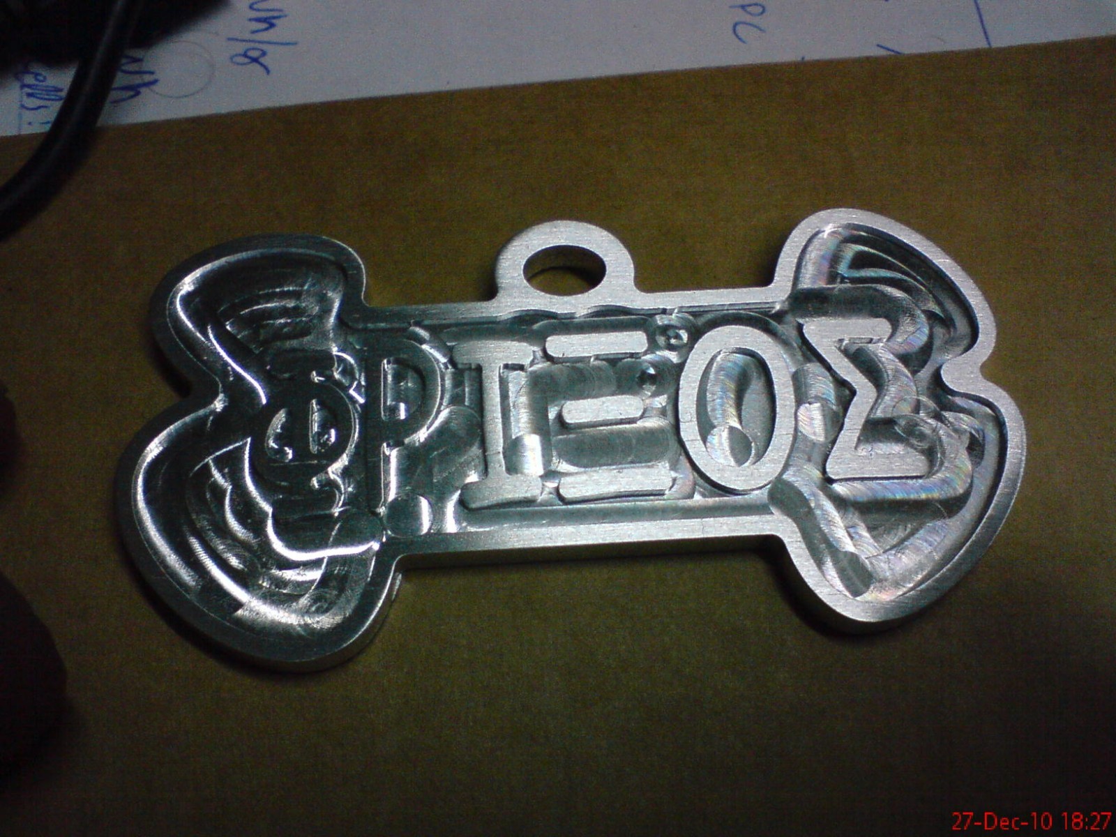 Custom made Dog-cat collar’s ID tag-double sided, carved/engraved aluminium