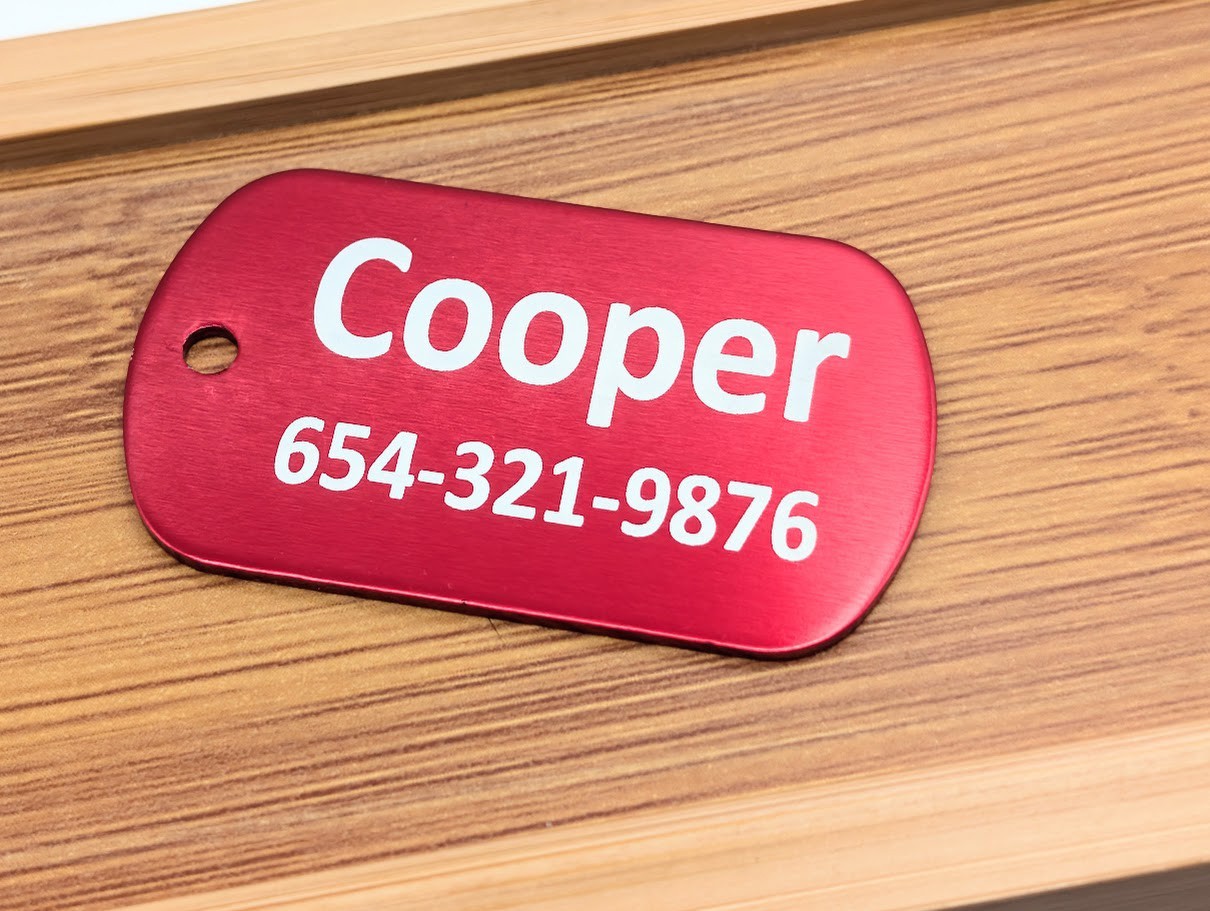 Custom Engraved Personalized Pet tags Double Side Military ID Dog Cat Tag