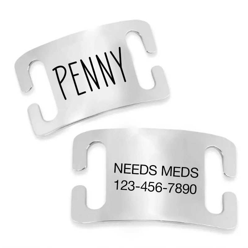 Custom Engraved Easy-On Slide On Dog Tag for Collars – Pet Tags Silent No-Jingle