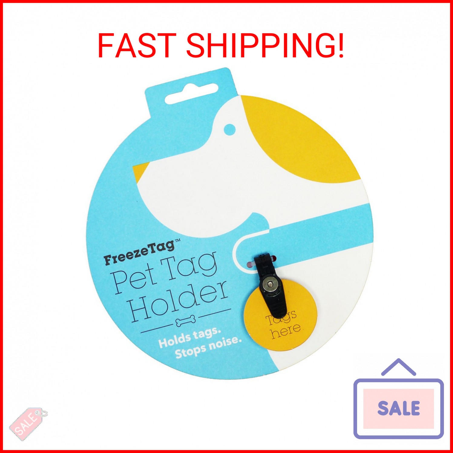 FreezeTag Dog Tag Silencer and Connector, One Size, Graphite