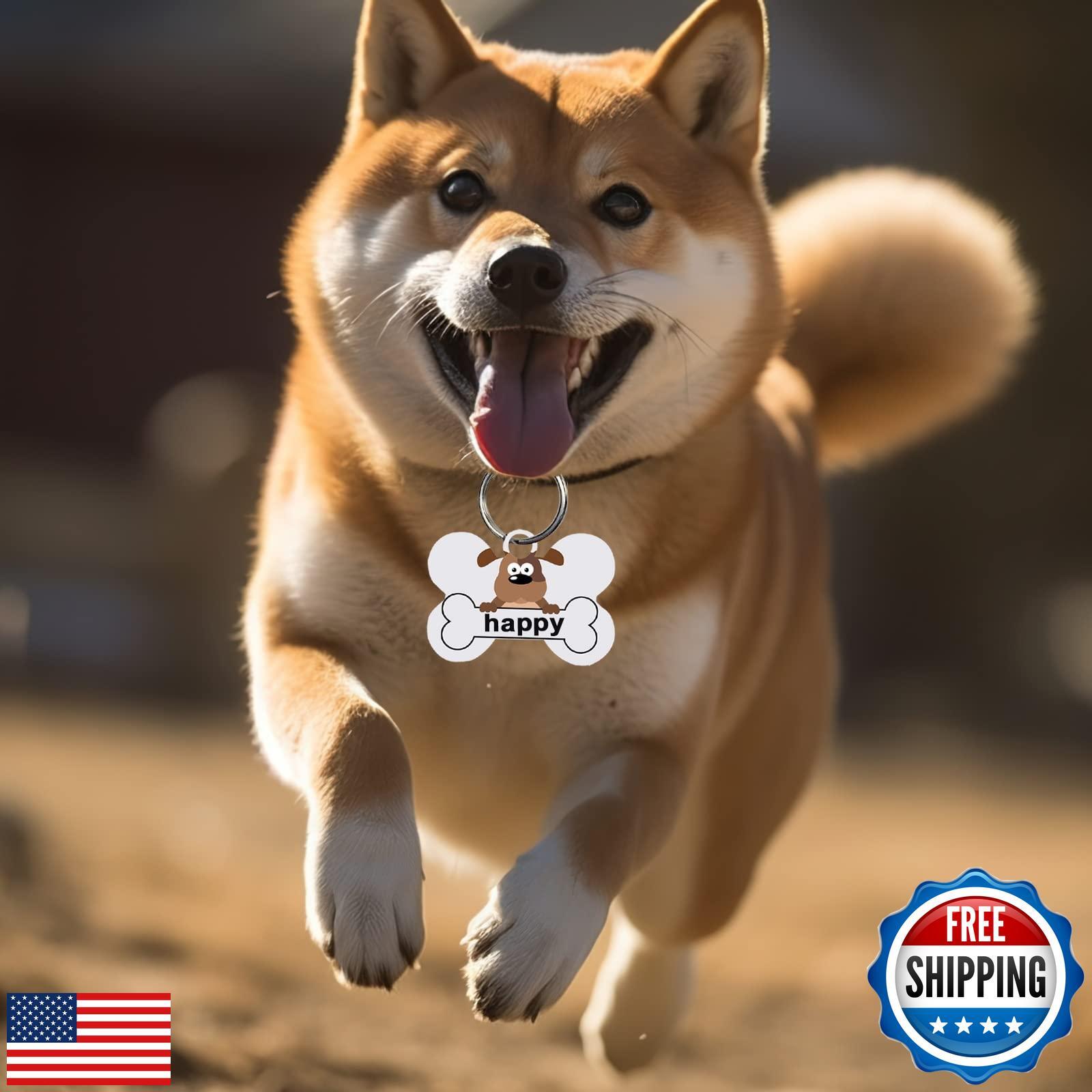 30 Pcs Sublimation Blank Dog Tags Bone Shaped DIY Double Sided Aluminum Dog I