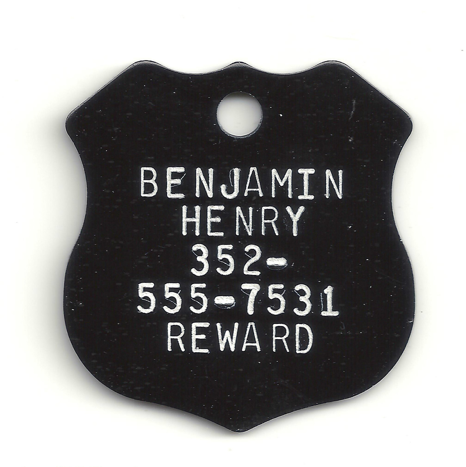 Large Service Badge Police K-9 Hero Dog Pet ID Tag
